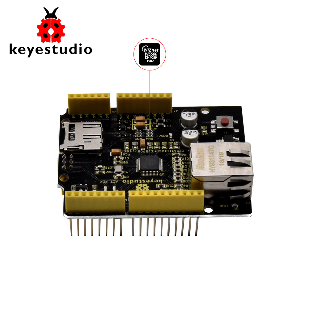 Ethernet W5500 - Keyestudio-Bouclier Ethernet W5500, contrôle Ethernet 6