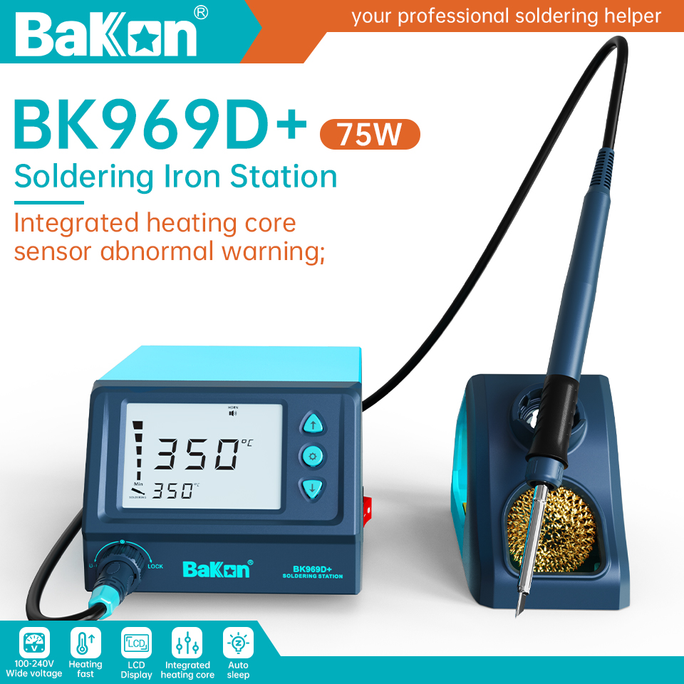 Soldering Iron Temperature Probe - Bakon 75W BK969D + Station De