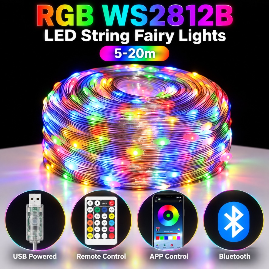 Ws2812B Strip 5V - Guirlande lumineuse LED RGB WS2812B de