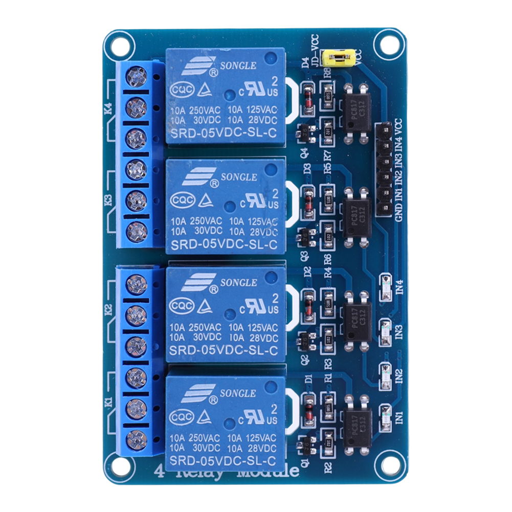 Carte de relais 4 canaux 5V 12 - Relay Module 4 Channel avis et prix