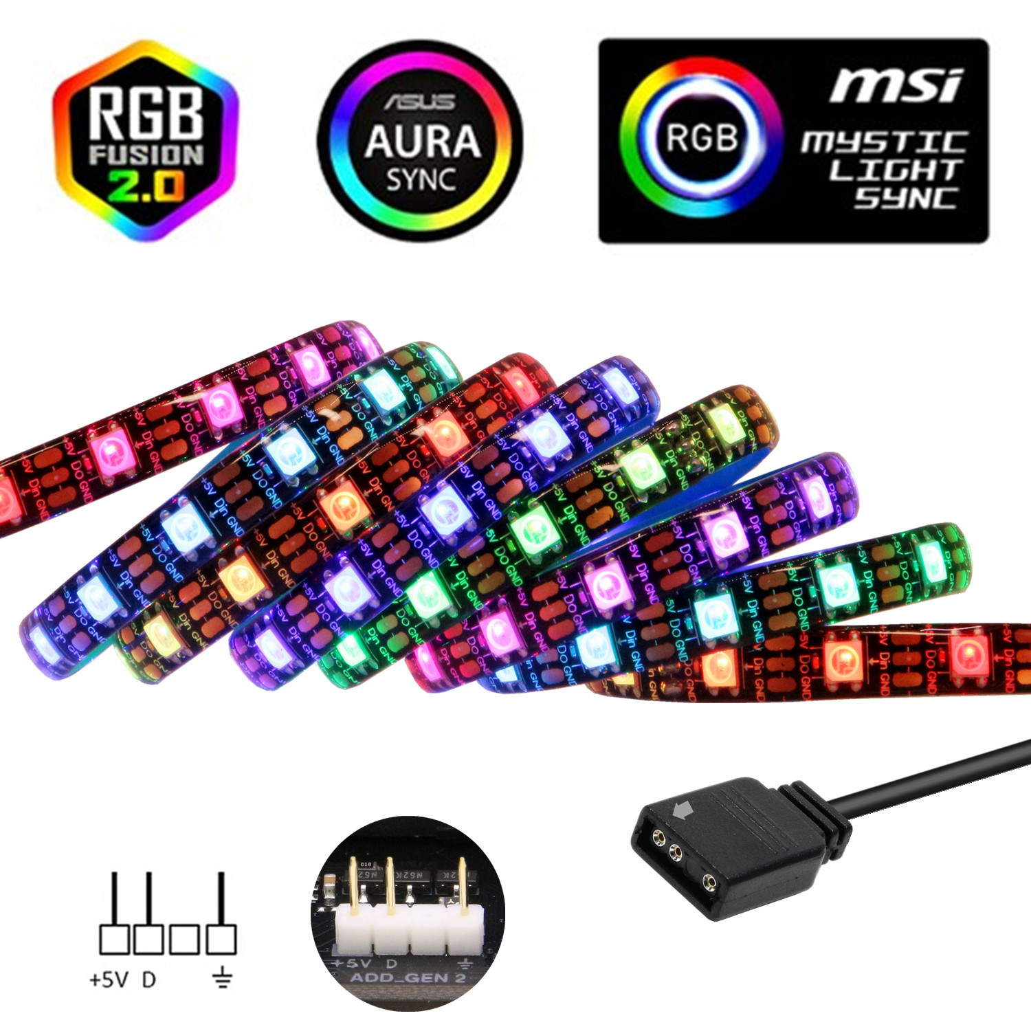 Bande LED ARGB WS2812b 5V 60 L - Ws2812B Strip 5V avis et prix