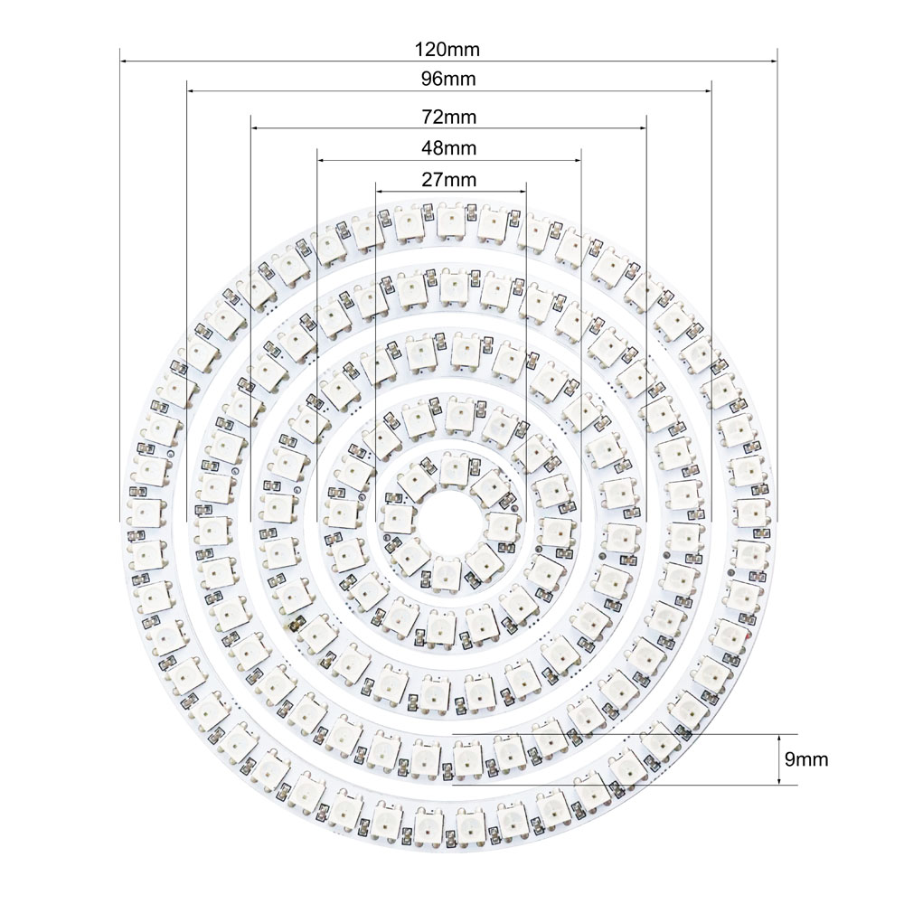 Anneau LED WS2812b adressable  - Ws2812B Strip 5V avis et prix